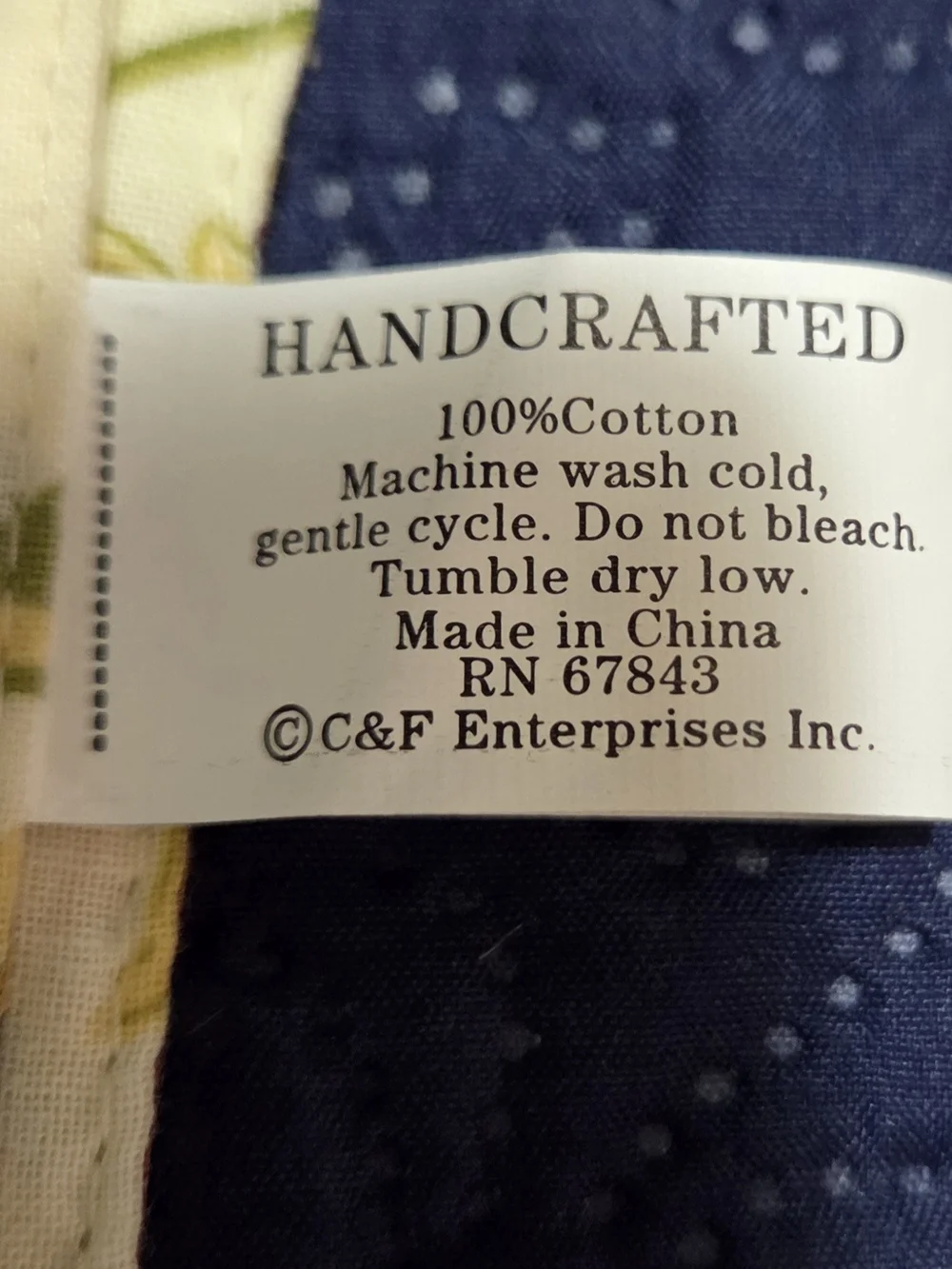 Hand Crafted Green and Cream Floral Cotton Napkins